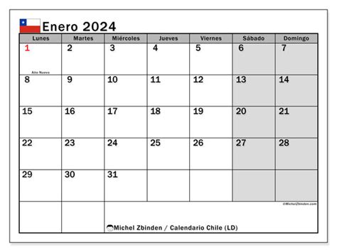 Calendario Enero 2024 Chile Michel Zbinden Es