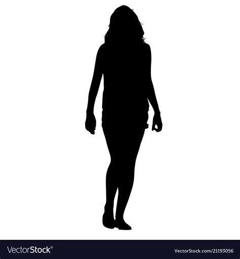 Maybe you would like to learn more about one of these? Black silhouette woman standing people on white Vector Image