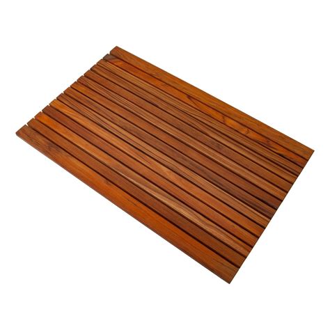 Nordic Style Oiled Teak Shower Mat 314 X 196 Wide End Slat