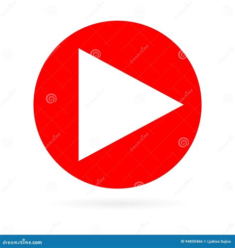 Red Play Button Icon Stock Vector Illustration Of Button 94850466