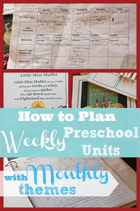 How To Make Weekly Preschool Lesson Plans With Monthly Preschool Themes
