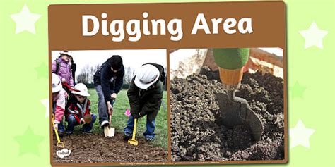 👉 Digging Area Photo Sign Teacher Made