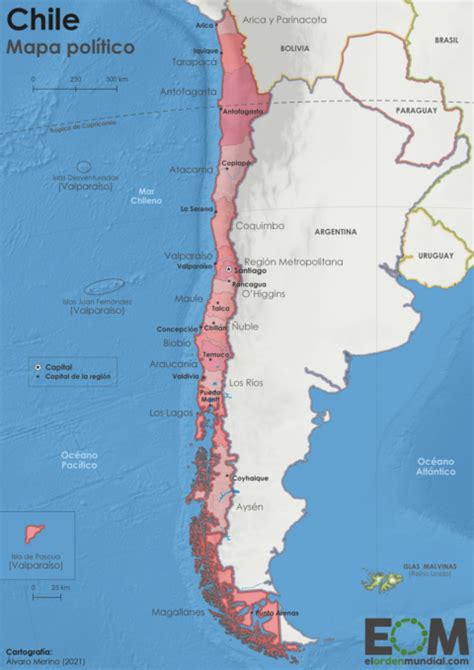 El Mapa Político De Chile Mapas De El Orden Mundial Eom