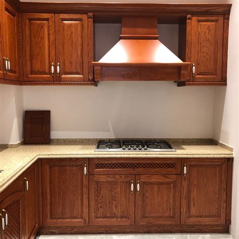 Solid Wood Classical High Quality Luxury Villa Kitchen Cabinet China