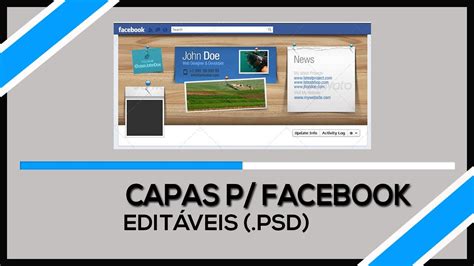 Template Capa De Facebook Editável Photoshop Youtube