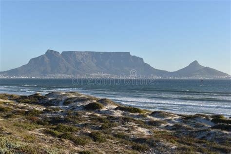 View Of Table Mountain From Blouberg Beach In Cape Town South Africa