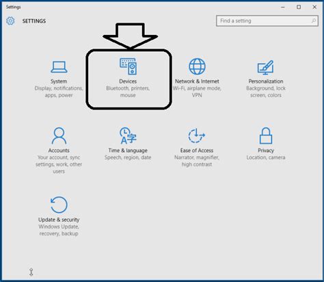 Customized Device Setting In Windows 10