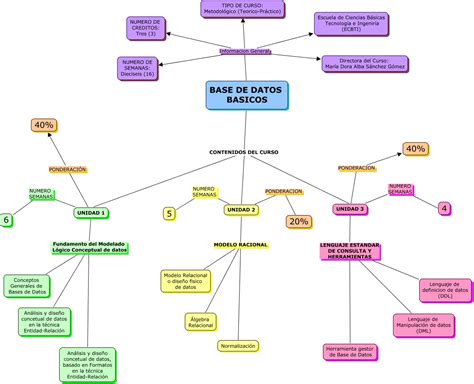 Mapa Conceptual Base De Datos Básicos