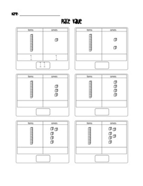 Greater or less than and equal to. Tens and Ones Place Value Worksheet | Worksheets, Math and ...