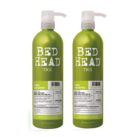 tigi bed head urban antidotes re energize shampoo and conditioner duo 2 x 750ml free delivery