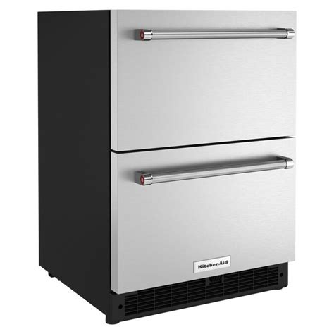 Kitchenaid 444 Cu Ft Undercounter Double Drawer Refrigerator