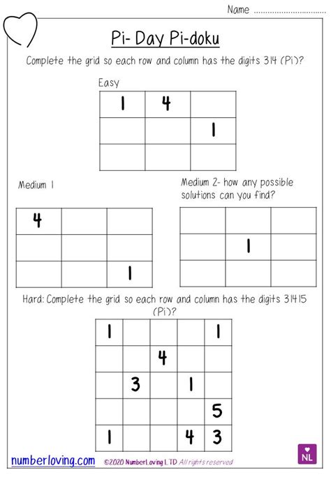 The rules are a little different from standard sudoku, in part because the blocks are jigsaw pieces rather than 3×3, and in part because the first 12 digits of π are used. Pi Day Puzzles | Number Loving