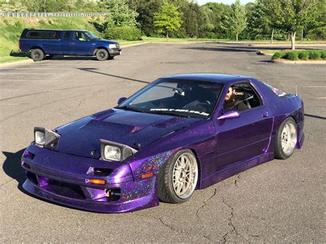 Color Changing Purple Flake On A Procharged Ls6 Swapped Rx7 Drifting