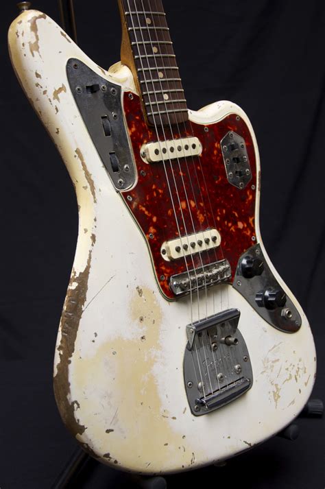 Vintage 1963 Fender Jaguar Guitar Olympic White Finish No Reserve Grlc707