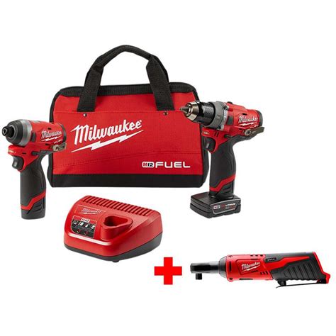 Milwaukee M12 Fuel 12 Volt Li Ion Brushless Cordless Hammer Drill And