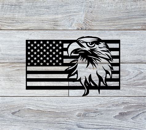 12x24 Patriotic Eagle Flag Metal Wall Art Décor For Man Cave Etsy