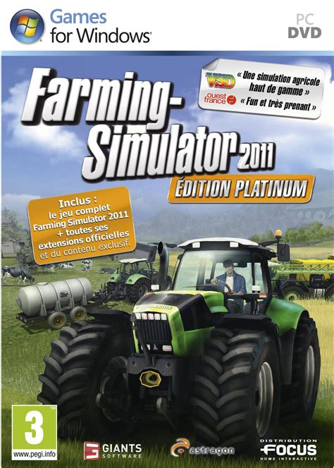 Acheter Farming Simulator 2011 Edition Platinum Jeux Vidéo Pc Simulation