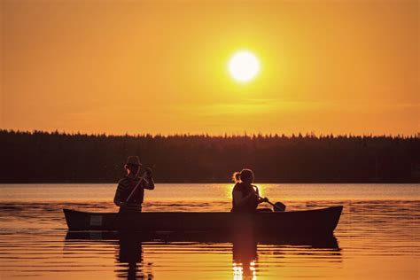 Canoeing Under The Midnight Sun Visit Finland