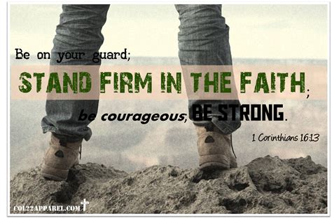 Stand Firm In The Faith For His Glory Christian Verses Christian