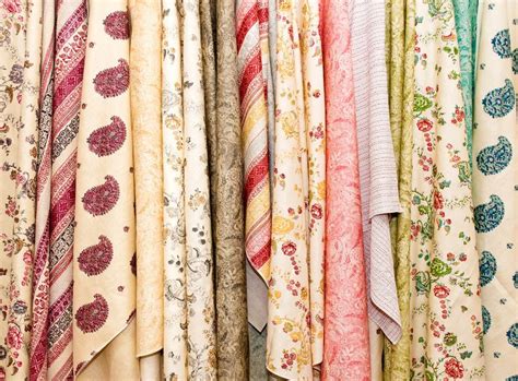 Fabrics — Kathryn M Ireland Fabric Linen Quilt Indigo Floral