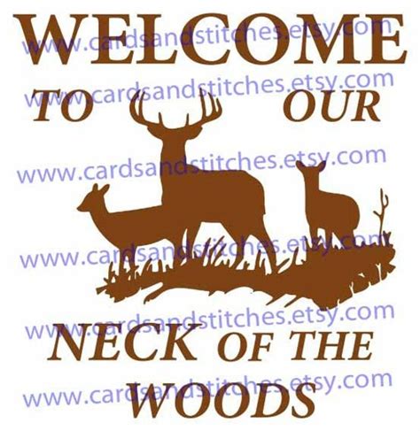 Welcome Deer Svg Welcome To Our Neck Of The By Cardsandstitches