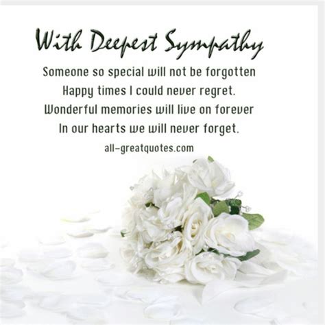 With Deepest Sympathy Condolence Messages Sympathy Card Messages Condolences