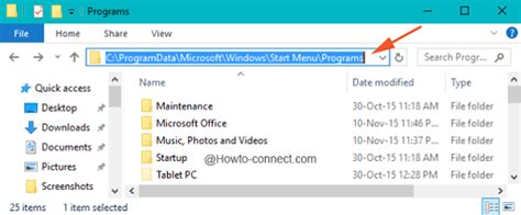 How To Find Start Menu Folder Location In Windows 10