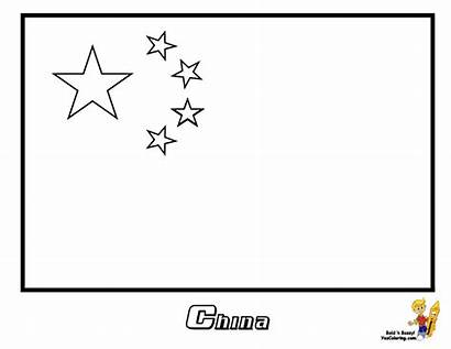 Coloring Pages Flag Flags Colouring China Countries