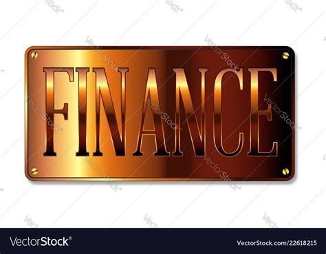 Finance Department Sign Royalty Free Vector Image