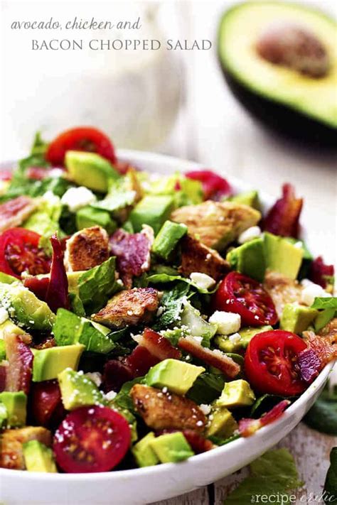 Nov 18, 2013 · first you boil a chicken. Avocado, Chicken and Bacon Chopped Salad with a Creamy ...