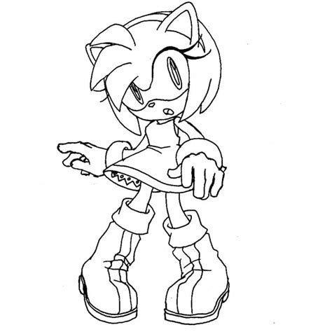 Amy From Sonic Coloring Pages Coloring Home
