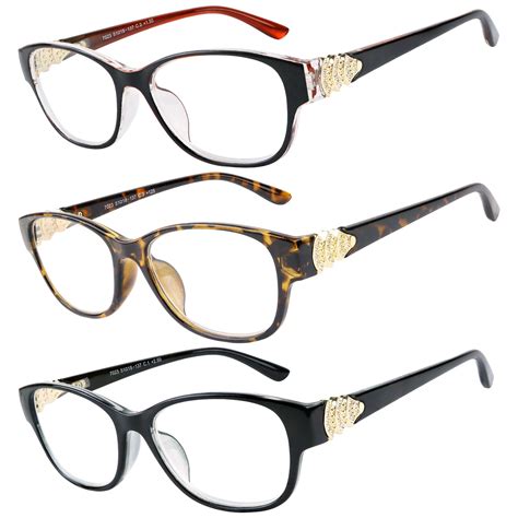 reading glasses 3 pack great value quality readers fashion crystal design reading glasses women