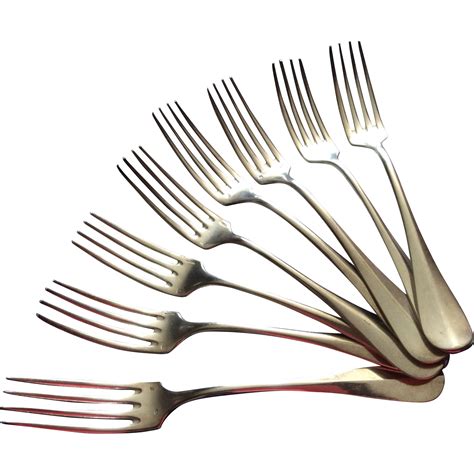 Christofle Silver Plated Dinner Forks Set Of 8 From