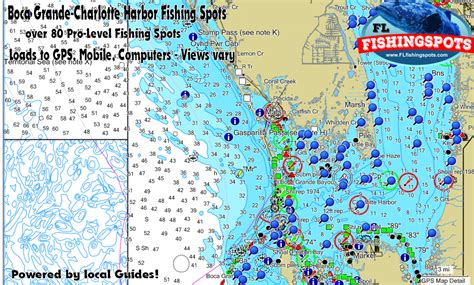 Boca Grande And Charlotte Harbor Fishing Map Florida Gps Fishing Spots