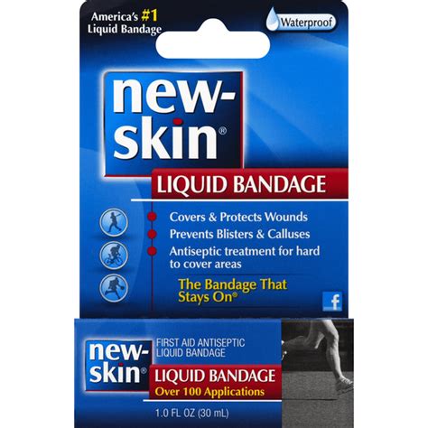 New Skin First Aid Antiseptic Liquid Bandage Waterproof 1 Fl Oz