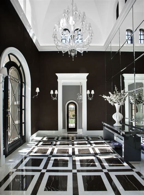 Salcito Custom Homes Luxe Interiors Design Black And White Decor