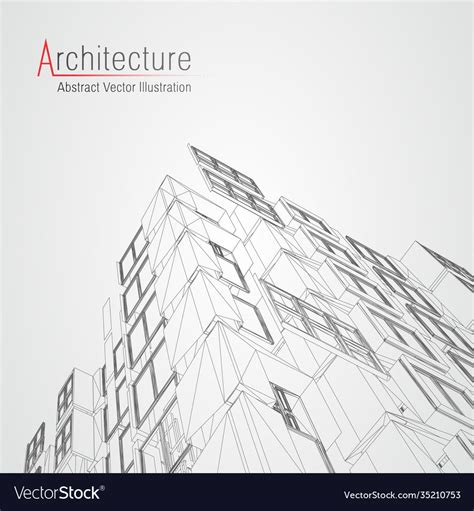 Architecture Line Background Building Royalty Free Vector