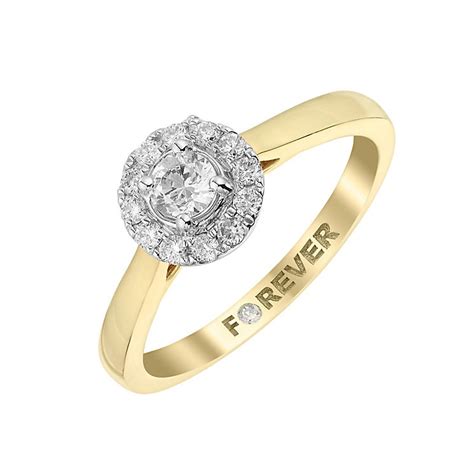 The Forever Diamond 18ct Yellow Gold Diamond Halo Ring Hsamuel