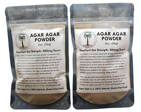 Agar Agar Powder 2 Ounces 2 Pack Excellent Gel Strength Home
