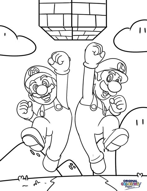 Super Mario And Luigi Coloring Page Coloring Pages Original