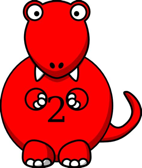 Red Dinosaur Clip Art At Vector Clip Art Online Royalty