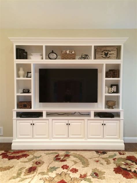 Diy Built In Entertainment Center Using Kitchen Cabinets Ideas Do