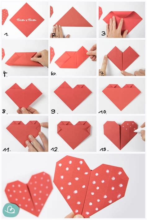 Süßes Herz Aus Papier Falten Origami Anleitung Wunderbuntde