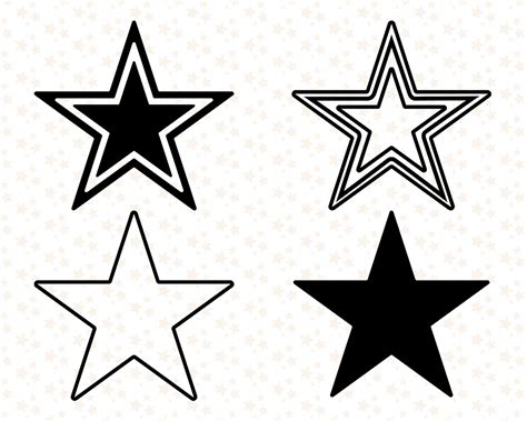 Star Svg Paquete Descarga Instantánea Esquema De Estrella Svg Etsy