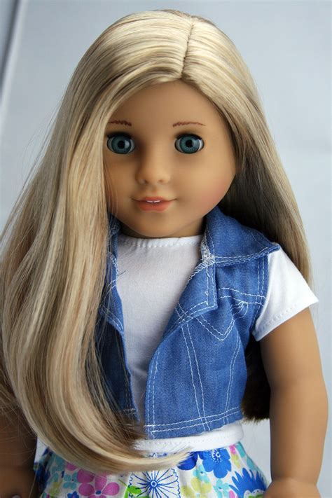 Image De Gris American Girl Doll Long Blonde Hair Blue Eyes