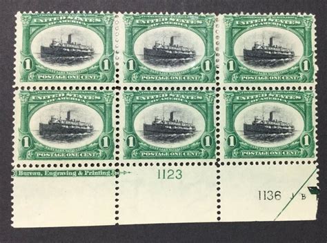 Us Stamps 294 Plate Block Mint Og H 300 Lot 39110 United States