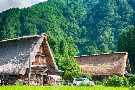 Nanto Japan Jul 31 2017 Gassho Zukuri Houses At Suganuma Village