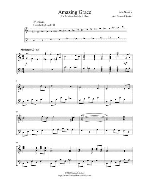 Amazing Grace For 3 Octave Handbell Choir Sheet Music Pdf Download