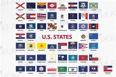 50 American States Flag Pack Ubicaciondepersonascdmxgobmx