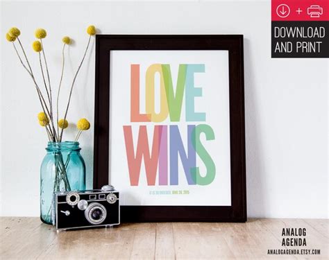Love Wins Poster Instant Download Printable Love Wins Etsy